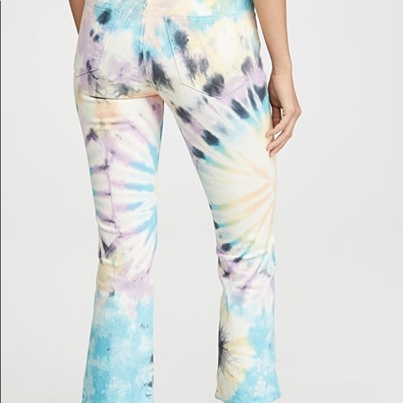 NWT Mother Superior Tripper Tie Dye Cropped Jean - Picture 3 of 8